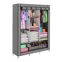 Ver imagem 1 de Roupeiro Organizador de Roupa Cabideiro Cinza