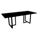 Ver imagem 1 de Mesa de Reunião com Caixa de Tomada Retangular 260 x 120 cm Pé Tubular PE25 MDP Preta Base Preta
