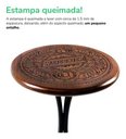 Ver imagem 5 de Mesa Bistrô Alta Redonda 60cm em Madeira Maciça com Estampa Pirografada Weissbier - Empório Tambo -