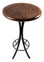 Ver imagem 1 de Mesa Bistrô Alta Redonda 60cm em Madeira Maciça com Estampa Pirografada Weissbier - Empório Tambo -