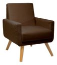 Ver imagem 1 de Poltrona Decorativa - Pietra - Revestimento Veludo Ladecor Estofados Marrom