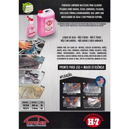 Desengraxante H-7 - 5 Litros - Removedor Multiuso para Limpeza Pesada - H7 - 5