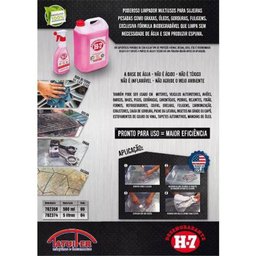 Desengraxante H-7 - 5 Litros - Removedor Multiuso para Limpeza Pesada - H7 - 2