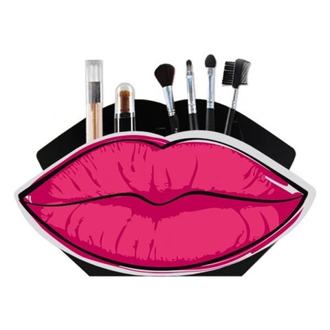 Organizador Porta Maquiagem Display Boca Rosa