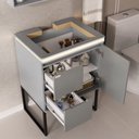 Ver imagem 2 de Gabinete para Banheiro Lavínia 60 com Pés LED Fabribam
