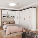 Ver imagem 1 de Guarda-roupa Casal Modulado Hércules 11 Portas 6 Gavetas Branco - Carioca Móveis