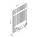 Ver imagem 2 de Conjunto Painel e Rack de Tv New Silverstone Arco 762 Madetec