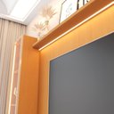 Ver mais imagens de Rack Painel para TV até 75 Polegadas com Vidro Reflecta 100% MDF 259cmx219cm 2 Torre Led Vitoria Regia YesCasa Marrom Nature