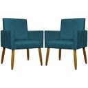 Ver imagem 1 de Kit 2 Poltronas Decorativas para Sala Mari Suede Pé Palito