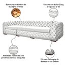 Ver imagem 3 de Sofá Decorativo Sala de Estar Duquesa 4 Lugares 280cm Couro Branco - Mozzelar