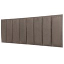 Ver imagem 3 de Cabeceira Queen Veludo Cinza Placa Modulada Estofada Ripada Adesiva