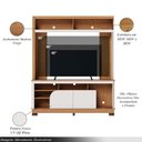 Ver imagem 3 de Home Estante 2 Portas em Mdp/mdf 160cm Tv até 65 Liosa Freijó/off White G73 - Gran Belo