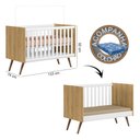 Ver imagem 2 de Berço Americano Qencanto 3820 Qmovi Freijó Branco Acetinado + Colchão Ortobom