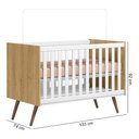 Ver imagem 3 de Berço Americano Qencanto 3820 Qmovi Freijó Branco Acetinado + Colchão Ortobom