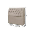 Ver imagem 4 de Cabeceira Baú de Cama Box Madeira Estofada King Size Madri:bege