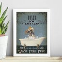 Ver imagem 1 de Quadro Vintage Banheiro Boxer 33x24cm:madeira Preta