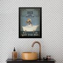 Ver imagem 2 de Quadro Vintage Banheiro Boxer 33x24cm:madeira Preta