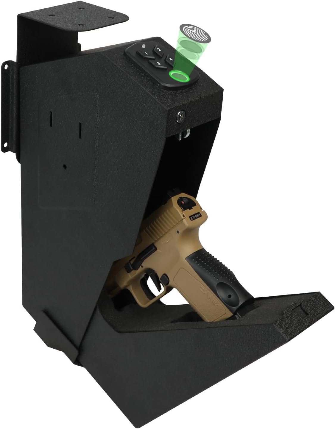 Cofre de Mesa Digital Biométrico para Pistola C/saque Rápido