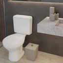 Ver imagem 2 de Kit Banheiro 4 Peças Lixeira Dispenser Porta Escova e Porta Algodão - Stolf