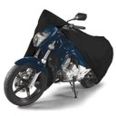 Ver imagem 4 de Capa de Couro Cobrir Moto Protetora Forrada Impermeável Anti Uv Tamanho M Carrhel Preta