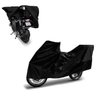 Capa de Couro Cobrir Moto Protetora Forrada Impermeável Anti Uv Tamanho G Carrhel Preta - 3