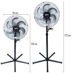 Ventilador Coluna 50cm 220V 200W Industrial Turbo Turbão 6 Pás Grade 120 Fio Vitalex Oc50Fp220 - 3