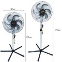 Ver imagem 3 de Kit 2 Ventilador Coluna 50cm Bivolt 200W Industrial Turbo Turbão 6 Pás 120 Fios Vitalex Oc50Fp