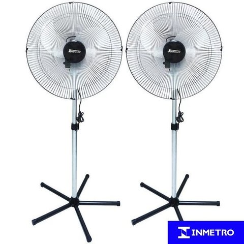 Kit 2 Ventilador Coluna 60cm 220V 200W Industrial Turbo Turbão 3 Pás 120 Fio Vitalex Oc60Fp220