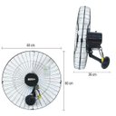 Ver imagem 3 de Ventilador Parede 60cm 110V 127V 200W Industrial Turbo Turbão 3 Pás Vitalex Op60Ap110 Preto
