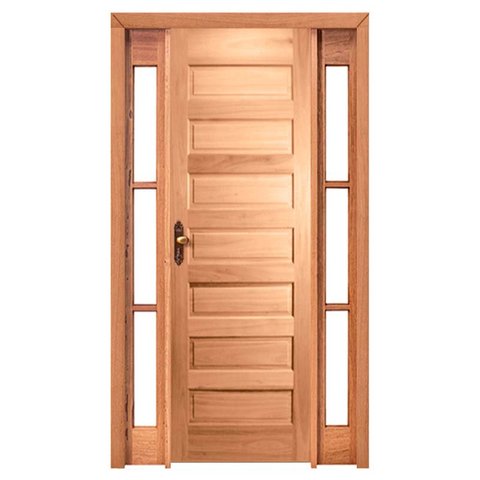 Kit Porta de Madeira Maciça Pe28 Bat. Duplo 12 Cm Linha Gold Cedro Arana Esel-213ax156l-lado Direito