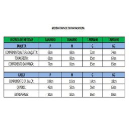 Capa de Chuva Alba Europa Conjunto Nylon Unissex Tamanho GG - 3