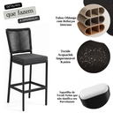 Ver imagem 5 de Kit 3 Banquetas Altas de Alumínio para Ilha Gourmet e Cozinha Moderna Estofada