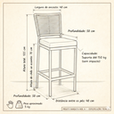 Ver mais imagens de Kit 3 Banqueta Balcão Cozinha Churrasqueira Moderna Alumínio