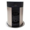 Ver imagem 2 de Torre de Tomada de Indução 4 Tomadas e Usb de Embutir Hafele