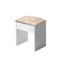 Banqueta Branca Camarim para Penteadeira Banco Suede - 2