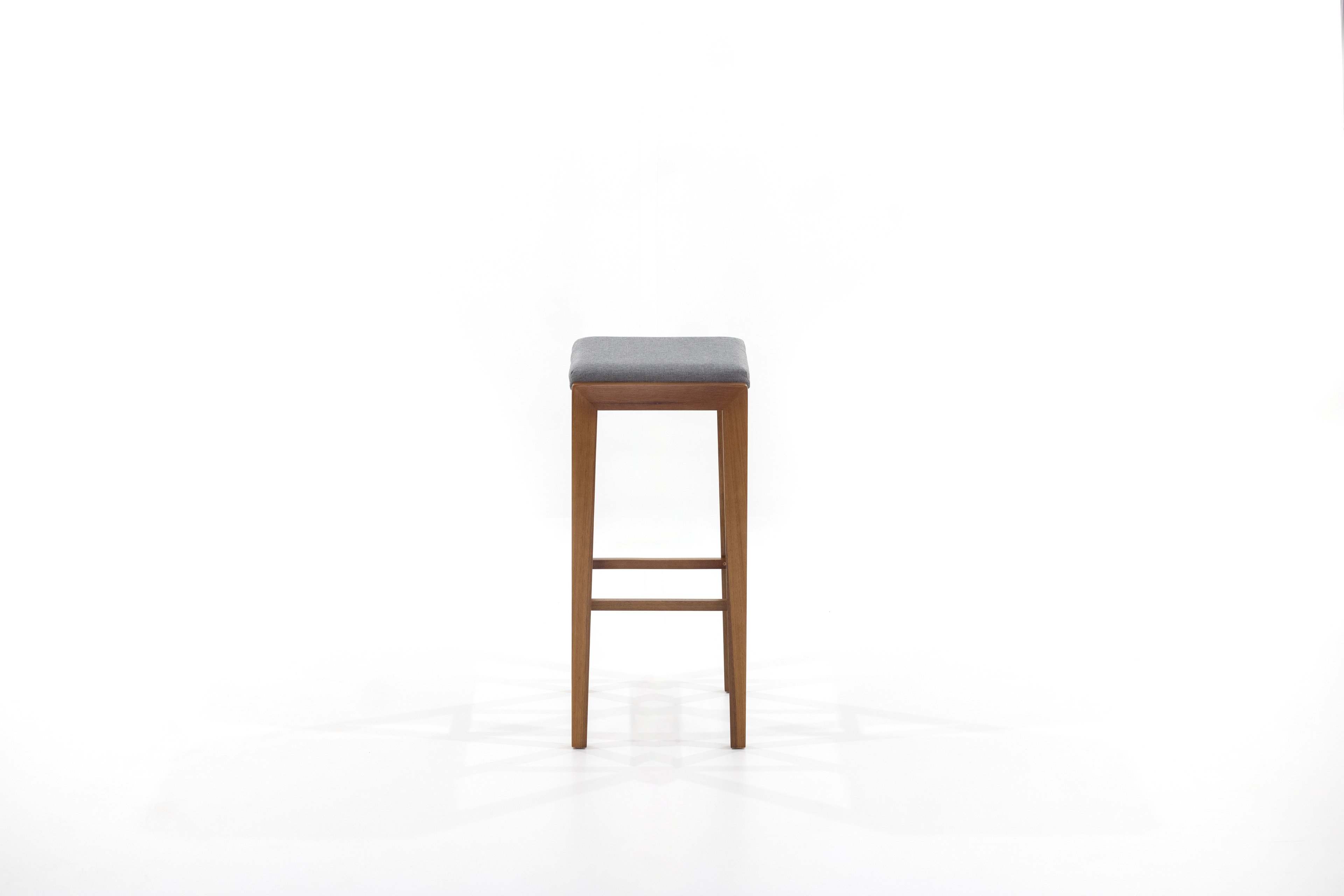 Conjunto 2 Banqueta Lívia Estofada Alta:cinza - 2