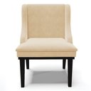 Ver imagem 3 de Kit 10 Cadeiras Estofadas Para Sala De Jantar Base Fixa De Madeira Preto Lia Suede Bege - Ibiza