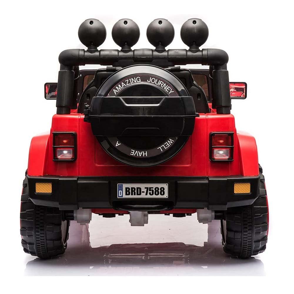 Jipe Infantil Carro Elétrico Bang Toys 12v com 2 Motores e Controle Remoto Vermelho - 4