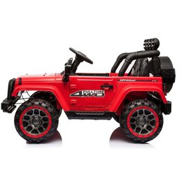 Jipe Infantil Carro Elétrico Bang Toys 12v com 2 Motores e Controle Remoto Vermelho - 3