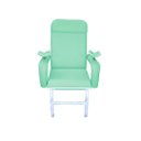 Ver imagem 2 de Poltrona Cadeira Hospitalar Fixa Coleta Braço Lateral Luxo Verde Bebê