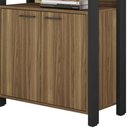 Ver imagem 4 de Guarda Roupa Solteiro Closet 73cm 2 Portas Una Mel/preto C01 - Mpozenato
