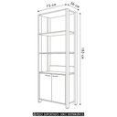 Ver imagem 3 de Guarda Roupa Solteiro Closet 73cm 2 Portas Una Mel/preto C01 - Mpozenato