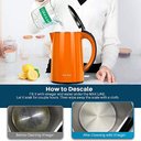 Ver imagem 7 de Secura Chaleira Elétrica Inox Parede Dupla 1.7l 1500w (laranja)