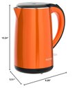 Ver mais imagens de Secura Chaleira Elétrica Inox Parede Dupla 1.7l 1500w (laranja)