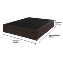 Ver imagem 3 de Base Box com Baú Bege Viúvo 128cm de Madeira Kazamix Marrom