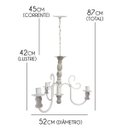 Ver imagem 2 de Lustre Pendente Torneado de Madeira Decoração de Varanda Rustica - Branco