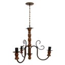Ver imagem 4 de Lustre Pendente Torneado de Madeira Decoração de Varanda Rustica - Verniz
