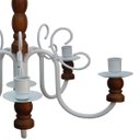 Ver imagem 4 de Luminária de Teto em Madeira para Decoração de Sala de Visitas Rustica - Branco & Verniz