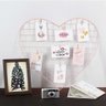 Painel de Fotos Memory Board Grade Coração Rosa 52x57 - 5