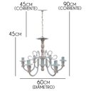 Ver imagem 2 de Pendente Colonial Moderno Para Sala De Jantar com o - Branco